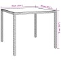 Mesa jardín vidrio templado ratán sintético 90x90x75 cm gris en Mesas de jardín | Comprar online en Foru.es
