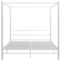 Estructura de cama con dosel metal blanco 200x200 cm de vidaXL, Camas y somieres - Ref: Foro24-325070, Precio: 152,44 €, Desc...