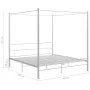 Estructura de cama con dosel metal blanco 200x200 cm de vidaXL, Camas y somieres - Ref: Foro24-325070, Precio: 141,98 €, Desc...