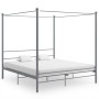 Estructura de cama con dosel metal gris 200x200 cm de vidaXL, Camas y somieres - Ref: Foro24-325071, Precio: 152,86 €, Descue...