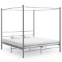 Estructura de cama con dosel metal gris 200x200 cm de vidaXL, Camas y somieres - Ref: Foro24-325071, Precio: 149,05 €, Descue...