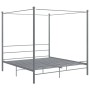 Estructura de cama con dosel metal gris 200x200 cm de vidaXL, Camas y somieres - Ref: Foro24-325071, Precio: 152,86 €, Descue...