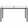 Mesa jardín vidrio templado ratán sintético 150x90x75 cm negro en Mesas de jardín | Comprar online en Foru.es