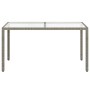 Mesa de jardín vidrio templado ratán sintético gris 150x90x75cm en Mesas de jardín | Comprar online en Foru.es