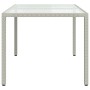 Mesa jardín vidrio templado ratán sintético 150x90x75 cm blanco en Mesas de jardín | Comprar online en Foru.es