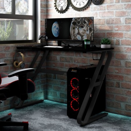 Escritorio gaming con patas forma ZZ negro 110x60x75cm de vidaXL, Escritorios - Ref: Foro24-325412, Precio: 98,11 €, Descuent...
