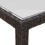 Mesa jardín vidrio templado ratán sintético marrón 190x90x75 cm en Mesas de jardín | Comprar online en Foru.es