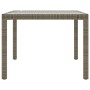 Mesa jardín vidrio templado ratán sintético gris 190x90x75 cm en Mesas de jardín | Comprar online en Foru.es