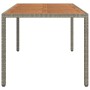 Mesa de jardín madera acacia ratán sintético gris 190x90x75 cm en Mesas de jardín | Comprar online en Foru.es