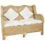2-Sitzer-Sofa aus natürlichem Rattan und Leinen von vidaXL, Sofas - Ref: Foro24-325466, Preis: 404,09 €, Rabatt: %