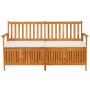 Banco de almacenaje con cojín madera maciza de acacia 170 cm en Bancos de jardín | Comprar online en Foru.es