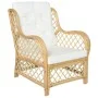 Sofa mit Kissen aus natürlichem Rattan und Leinen von vidaXL, Sofas - Ref: Foro24-325469, Preis: 302,68 €, Rabatt: %