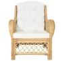 Sofá con cojín ratán natural y lino de vidaXL, Sofás - Ref: Foro24-325469, Precio: 264,77 €, Descuento: %