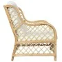 Sofa mit Kissen aus natürlichem Rattan und Leinen von vidaXL, Sofas - Ref: Foro24-325469, Preis: 302,68 €, Rabatt: %