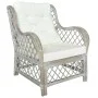 Sofa with natural rattan cushion and gray linen by vidaXL, Sofas - Ref: Foro24-325470, Price: 212,17 €, Discount: %