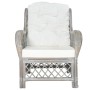 Sofá con cojín ratán natural y lino gris de vidaXL, Sofás - Ref: Foro24-325470, Precio: 212,81 €, Descuento: %
