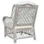 Sofá con cojín ratán natural y lino gris de vidaXL, Sofás - Ref: Foro24-325470, Precio: 212,17 €, Descuento: %