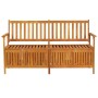 Banco de almacenaje madera maciza de acacia 148 cm en Bancos de jardín | Comprar online en Foru.es