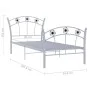 Estructura de cama con diseño de fútbol metal gris 90x200 cm de vidaXL, Camas y somieres - Ref: Foro24-324746, Precio: 101,26...
