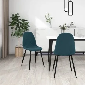 Esszimmerstühle 2 Einheiten aus blauem Samt von vidaXL, Essstühle - Ref: Foro24-325645, Preis: 127,06 €, Rabatt: %