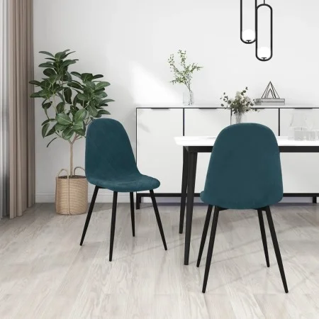 Esszimmerstühle 2 Einheiten aus blauem Samt von vidaXL, Essstühle - Ref: Foro24-325645, Preis: 127,06 €, Rabatt: %
