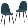 Sillas de comedor 2 unidades terciopelo azul de vidaXL, Sillas de comedor - Ref: Foro24-325645, Precio: 128,87 €, Descuento: %