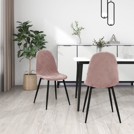 Sillas de comedor 2 unidades terciopelo rosa de vidaXL, Sillas de comedor - Ref: Foro24-325650, Precio: 130,17 €, Descuento: %