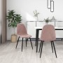 Sillas de comedor 2 unidades terciopelo rosa de vidaXL, Sillas de comedor - Ref: Foro24-325650, Precio: 130,17 €, Descuento: %