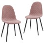 Sillas de comedor 2 unidades terciopelo rosa de vidaXL, Sillas de comedor - Ref: Foro24-325650, Precio: 130,17 €, Descuento: %