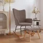 Silla mecedora con reposapiés tela gris taupe de vidaXL, Mecedoras - Ref: Foro24-328027, Precio: 172,24 €, Descuento: %