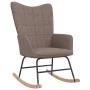 Rocking chair with footrest in taupe gray fabric by vidaXL, Rocking chairs - Ref: Foro24-328027, Price: 172,24 €, Discount: %