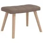 Silla mecedora con reposapiés tela gris taupe de vidaXL, Mecedoras - Ref: Foro24-328027, Precio: 172,24 €, Descuento: %