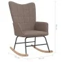 Silla mecedora con reposapiés tela gris taupe de vidaXL, Mecedoras - Ref: Foro24-328027, Precio: 172,24 €, Descuento: %
