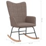 Silla mecedora con reposapiés tela gris taupe de vidaXL, Mecedoras - Ref: Foro24-328027, Precio: 175,40 €, Descuento: %