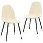 Dining chairs 2 units cream white velvet by vidaXL, dining chairs - Ref: Foro24-325655, Price: 126,70 €, Discount: %