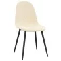 Dining chairs 2 units cream white velvet by vidaXL, dining chairs - Ref: Foro24-325655, Price: 126,70 €, Discount: %