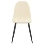 Dining chairs 2 units cream white velvet by vidaXL, dining chairs - Ref: Foro24-325655, Price: 126,70 €, Discount: %