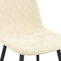 Dining chairs 2 units cream white velvet by vidaXL, dining chairs - Ref: Foro24-325655, Price: 126,70 €, Discount: %