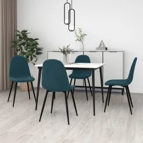 Esszimmerstühle 4 Einheiten aus blauem Samt von vidaXL, Essstühle - Ref: Foro24-325656, Preis: 206,45 €, Rabatt: %