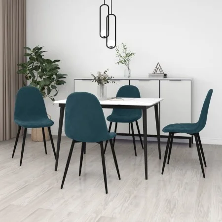 Esszimmerstühle 4 Einheiten aus blauem Samt von vidaXL, Essstühle - Ref: Foro24-325656, Preis: 206,45 €, Rabatt: %