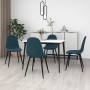 Sillas de comedor 4 unidades terciopelo azul de vidaXL, Sillas de comedor - Ref: Foro24-325656, Precio: 210,60 €, Descuento: %