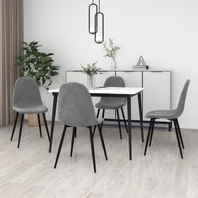 Sillas de comedor 4 unidades terciopelo gris claro de vidaXL, Sillas de comedor - Ref: Foro24-325657, Precio: 181,74 €, Descu...