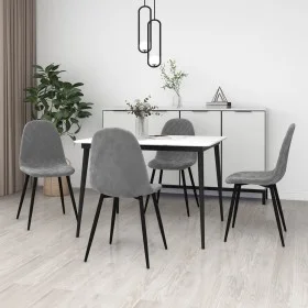 Sillas de comedor 4 unidades terciopelo gris claro de vidaXL, Sillas de comedor - Ref: Foro24-325657, Precio: 178,74 €, Descu...