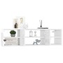 Estantería pared madera contrachapada blanco brillo 102x30x29cm de vidaXL, Estantes y estanterías - Ref: Foro24-806262, Preci...