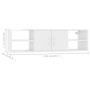 Estantería pared madera contrachapada blanco brillo 102x30x29cm de vidaXL, Estantes y estanterías - Ref: Foro24-806262, Preci...