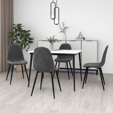 Sillas de comedor 4 unidades terciopelo gris oscuro de vidaXL, Sillas de comedor - Ref: Foro24-325658, Precio: 205,47 €, Desc...