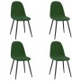 Sillas de comedor 4 unidades terciopelo verde oscuro de vidaXL, Sillas de comedor - Ref: Foro24-325659, Precio: 182,30 €, Des...