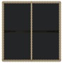 Mesa de jardín ratán sintético y vidrio beige 109x107x74 cm en Mesas de jardín | Comprar online en Foru.es