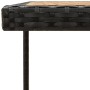 Mesa de jardín ratán sintético madera acacia negro 109x107x74cm en Mesas de jardín | Comprar online en Foru.es