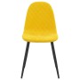 Sillas de comedor 4 uds terciopelo amarillo mostaza de vidaXL, Sillas de comedor - Ref: Foro24-325664, Precio: 185,23 €, Desc...